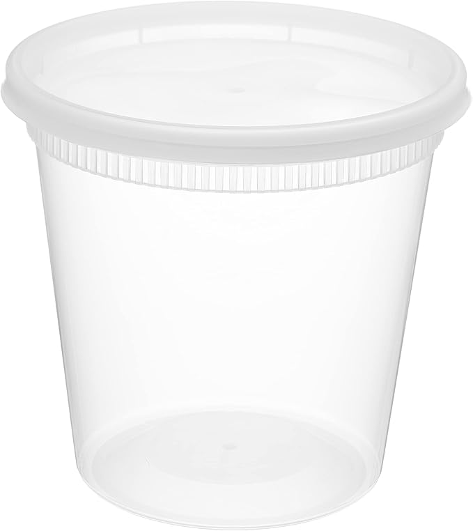 Clear Heavy Duty Plastic Food Storage Container with Lid