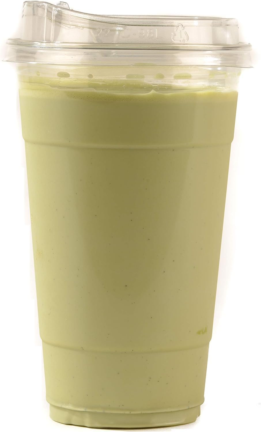 24oz Clear PLA Ice Coffee Cups with Sip Through Lids