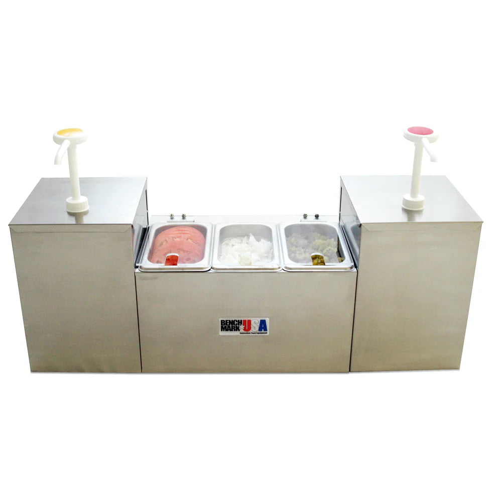 Winco 52001, 2 Pumps & 3 Wells Condiment Station w/ Ice Packs