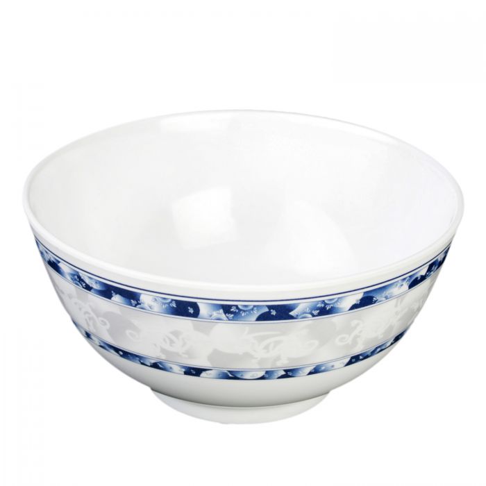 Thunder Group Rice Bowl 12/Pcs is perfect for boiled and fried rice. This stone-colored bowl with dragon pattern will bring an oriental flair to your food presentation. Manufactured from a durable plastic material this dinnerware is extremely popular for its nearly unbreakable structure. However, with heat resistance of up to 212° F or 100° C, melamine is not suitable for cooking and warming foods in a microwave or an oven, though it is completely dishwasher safe. 