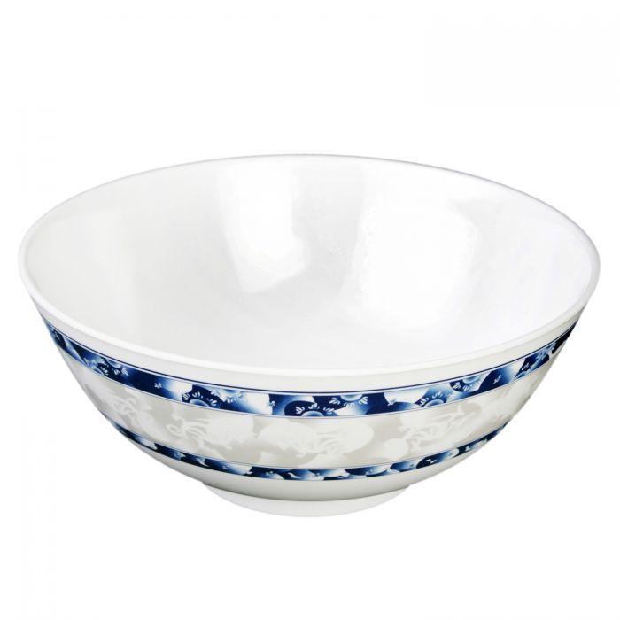 Thunder Group Rice Bowl 12/Pcs&nbsp;is perfect for boiled and fried rice. This stone-colored bowl with dragon pattern will bring an oriental flair to your food presentation. Manufactured from a durable plastic material this dinnerware is extremely popular for its nearly unbreakable structure. However, with heat resistance of up to 212° F or 100° C, melamine is not suitable for cooking and warming foods in a microwave or an oven, though it is completely dishwasher safe. 
