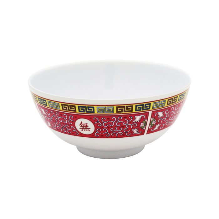 Thunder Group Rice Bowl 12/Pcs is perfect for serving not only rice, but also noodles, marinated vegetables, salads, and more Asian-inspired foods. This bowl will bring oriental flare to your food presentation. Manufactured from a durable plastic material this dinnerware is famous for its nearly unbreakable structure. Melamine bowls by Thunder Group is a practical solution for catered indoor and outdoor events. The Longevity collection has a distinctive appearance.