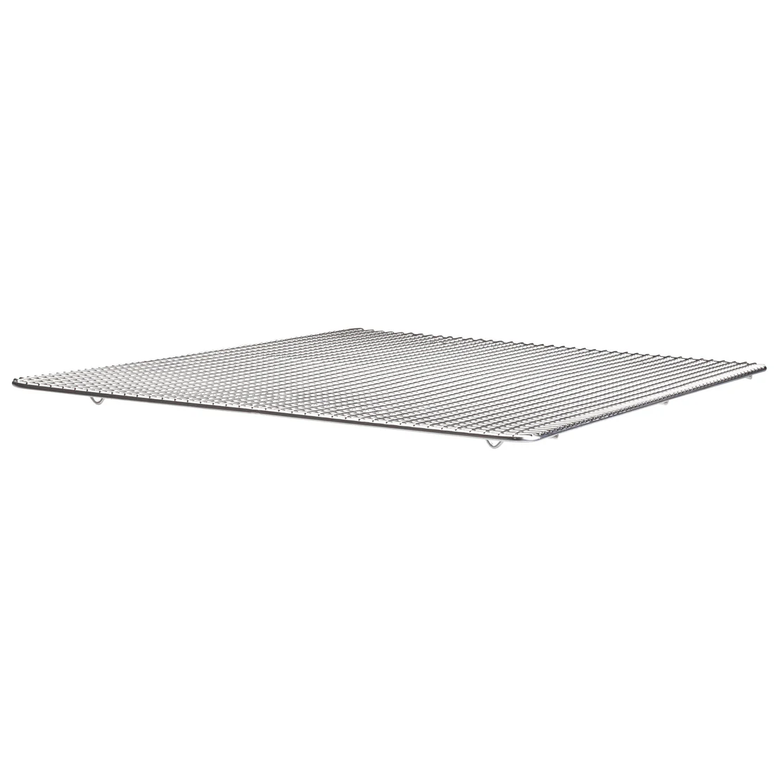 Wire Sheet Pan Grate 12/Pack thanks to its grid design and footed base, this sheet pan grate facilitates proper air circulation on all sides of your food, perfect for cooling pastries. This pan grate is made from high quality stainless steel wire for unbeatable durability and longevity. A must-have in restaurants, catering companies, and other food service facilities, this pan grate can also be used for dusting pastries and for draining excess oils and liquids.