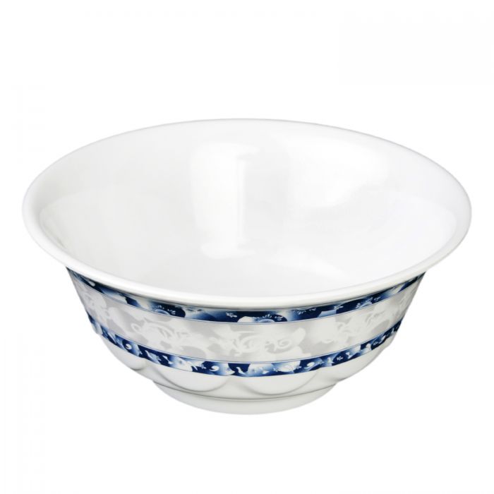 Thunder Group Scalloped Bowl 6/Pcs is perfect for serving miso soup, soba, ramen, kimchi and other Asian dishes. This stone-colored bowl with dragon pattern will bring an oriental flair to your food presentation. Manufactured from a durable plastic material this dinnerware is extremely popular for its nearly unbreakable structure. However, with heat resistance of up to 212° F or 100° C, melamine is not suitable for cooking and warming foods in a microwave or an oven, though it is completely dishwasher safe.