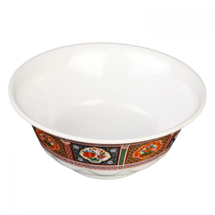 Thunder Group Scalloped Bowl 6/Pcs is perfect for serving fruits, salads, noodles, rice-based dishes and other items of Asian cuisine for a whole table to share. This scalloped bowl will bring oriental flare to your food presentation. Manufactured from a durable plastic material this bowl is popular for its nearly unbreakable structure. However, with heat resistance of up to 212°F or 100°C, melamine is not suitable for cooking in a microwave or an oven. 