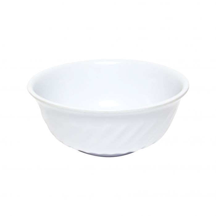 Thunder Group Swirl Bowl 12/Pcs is perfect for serving fruits, salads, noodles, rice-based dishes and other items of Asian cuisine for a whole table to share. This swirl bowl will bring oriental flare to your food presentation. Manufactured from a durable plastic material this bowl is extremely popular for its nearly unbreakable structure. However, with heat resistance of up to 212°F or 100°C, melamine is not suitable for cooking in a microwave or an oven. 