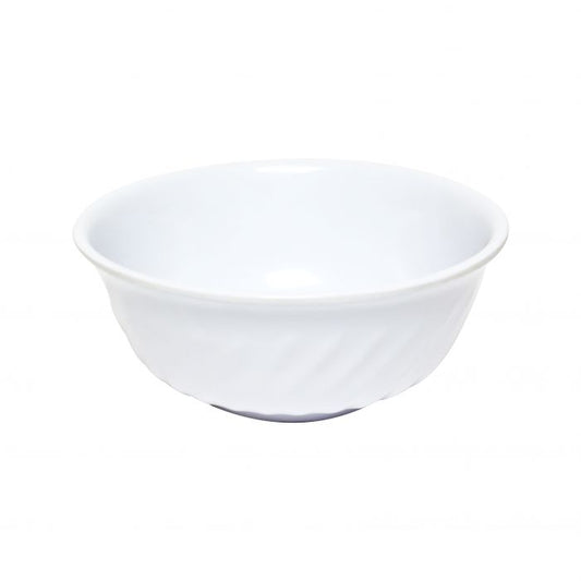 Thunder Group Swirl Bowl 6/Pcs is perfect for serving fruits, salads, noodles, rice-based dishes and other items of Asian cuisine for a whole table to share. This swirl bowl will bring oriental flare to your food presentation. Manufactured from a durable plastic material this bowl is extremely popular for its nearly unbreakable structure. However, with heat resistance of up to 212°F or 100°C, melamine is not suitable for cooking in a microwave or an oven. 