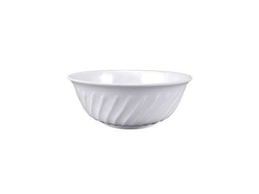 Thunder Group Swirl Bowl 6/Pcs is perfect for serving fruits, salads, noodles, rice-based dishes and other items of Asian cuisine for a whole table to share. This swirl bowl will bring oriental flare to your food presentation. Manufactured from a durable plastic material this bowl is extremely popular for its nearly unbreakable structure. However, with heat resistance of up to 212°F or 100°C, melamine is not suitable for cooking in a microwave or an oven. 