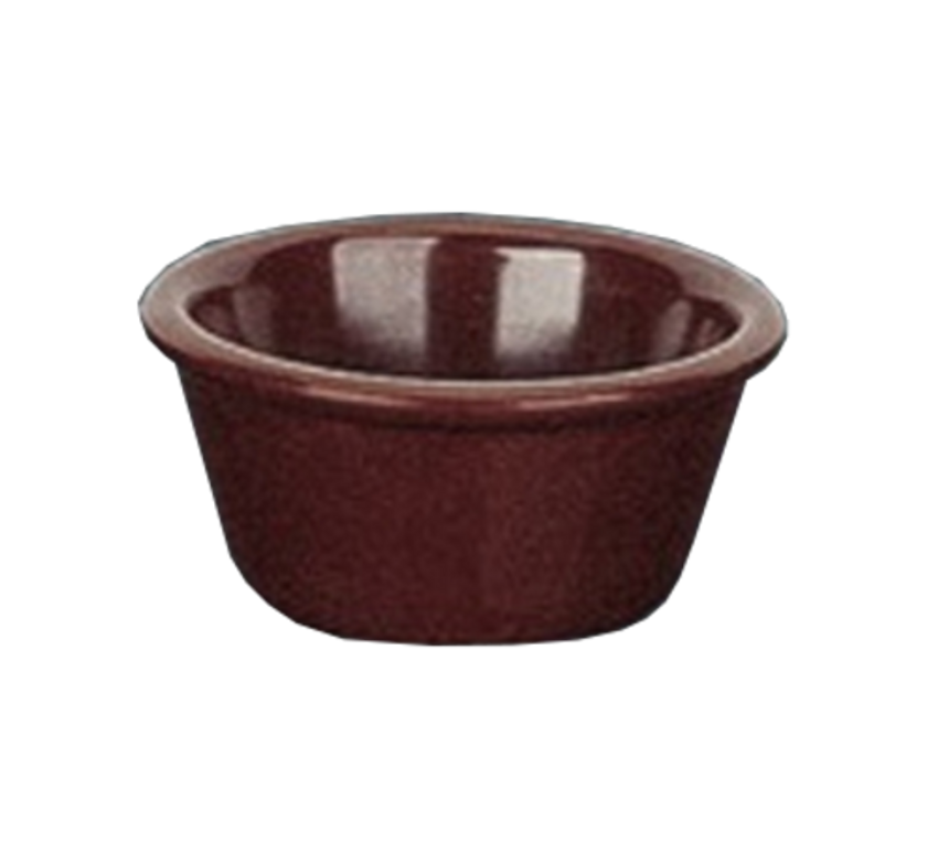 Yanco Smooth Ramekin NC-537C is an affordable and reliable addition to your tableware collection. These brown ramekin dishes are made from high-quality melamine material, that makes its dinnerware look like ceramics. These Milestone collection ramekins are commonly used for preparing and serving individual portions of a variety of dishes like creme brulee, cheese or egg dishes, macaroni and cheese, french onion soup and other food. These ramekin dishes would be perfect for your fine-dining restaurant.