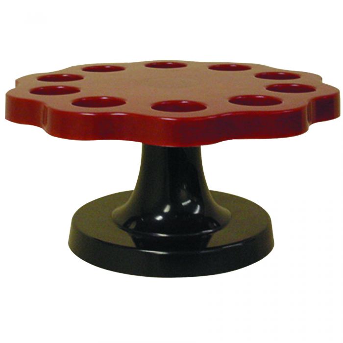 ABS hand roll sushi rack three cavities restaurant sushi holder 8 1/2 x 8 1/2 x 4 1/8 inches