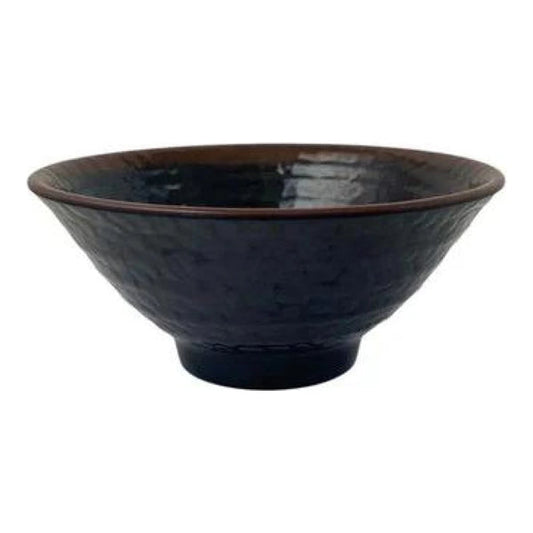 Thunder Group Soup Bowl 6/Pcs is made for soups, stews, and other liquids. This Asian soup bowl makes it ideal for use in any outdoor catering event, high volume restaurant, or food-serving facility. This 30 oz soup bowl is made of break-resistant heavyweight melamine that ensures long-lasting quality. It is stain-resistant and dishwasher safe. Tenmoku collection has a distinctive presentation. All Asian Tenmoku tableware has a deep black color that fades into a brown hue closer to its edges. 