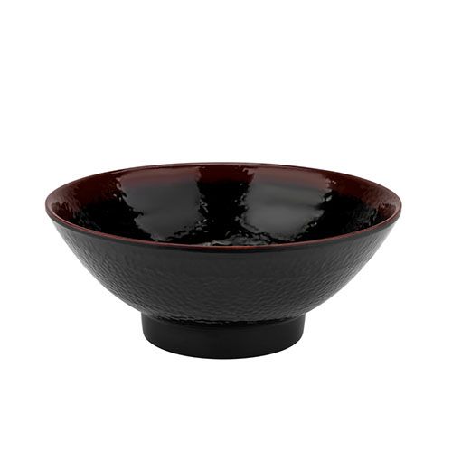 Thunder Group Soup Bowl 6/Pcs is made for soups, stews, and other liquids. This Asian soup bowl makes it ideal for use in any outdoor catering event, high volume restaurant, or food-serving facility. This 32 oz soup bowl is made of break-resistant heavyweight melamine that ensures long-lasting quality. It is stain-resistant and dishwasher safe. Tenmoku collection has a distinctive presentation. All Asian Tenmoku tableware has a deep black color that fades into a brown hue closer to its edges. 