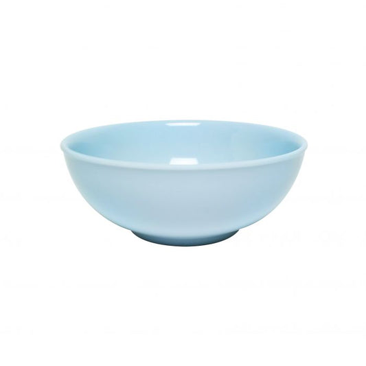 The Thunder Group Soup Bowl features a stone-colored light blue design, adding a friendly ambiance to any table setting. Made from durable melamine, it’s BPA-free, break-resistant, shatter-resistant, lightweight, and stackable for easy storage. Dishwasher safe and NSF listed, this versatile bowl is perfect for serving soups, ramen, or side dishes at restaurants, catered events, or home use.