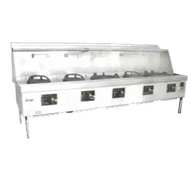 5 CHAMBER RANGE STAINLESS STEEL DECK