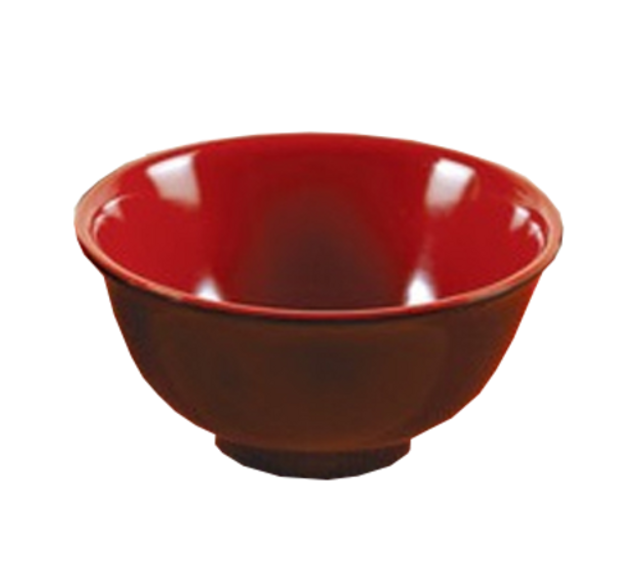 Yanco Rice Bowl CR-130 is a great and affordable restaurant tableware. It is made from durable and reliable melamine material, which makes the bowl look like ceramics. You can use these unique round rice bowls to serve such Asian dishes like rice, miso soup, noodles or salads. Thanks to the elegant Black&amp;Red collection style, the rice bowl will perfectly fit any food-serving establishment design. Melamine tableware is an ideal solution for those who choose high-quality,