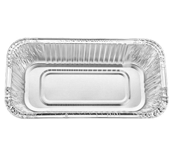 5lb aluminum loaf pan for baking bread, meatloaf, and cakes. Durable, warp-resistant, and ensures even heat distribution for perfect baking results. Ideal for home and commercial use.