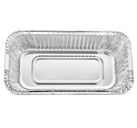 5lb aluminum loaf pan for baking bread, meatloaf, and cakes. Durable, warp-resistant, and ensures even heat distribution for perfect baking results. Ideal for home and commercial use.