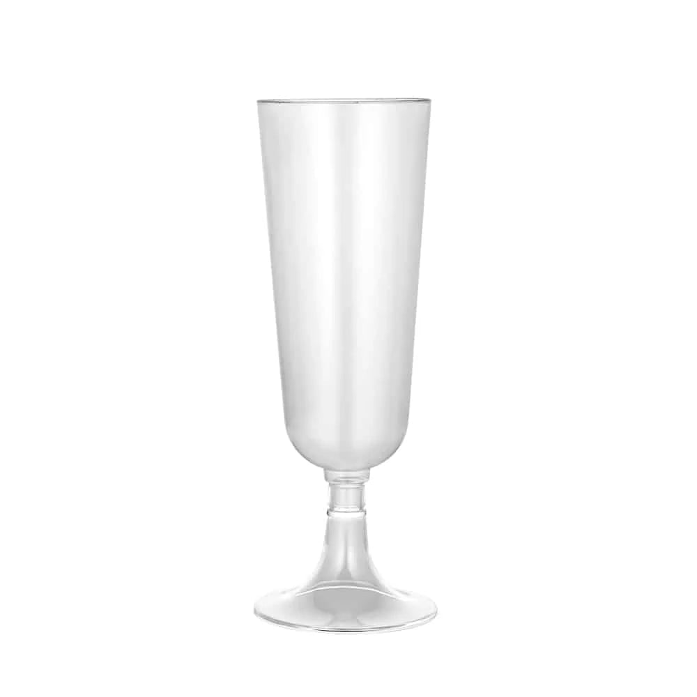 Elegant 5oz Disposable Champagne Flute – premium stemware for weddings, parties, and events. Perfect for serving champagne, prosecco, and sparkling cocktails in style.