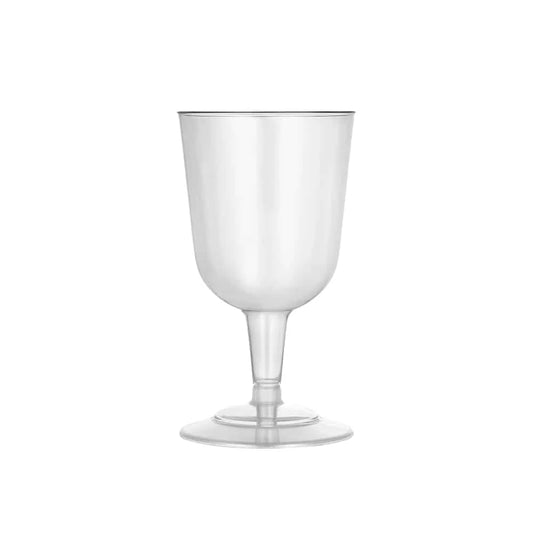 Elegant 5oz Tulip Wine Stemware for weddings, parties, and upscale events. Disposable yet stylish, these wine glasses enhance flavor and aroma, making them perfect for serving red, white, and rosé wines.
