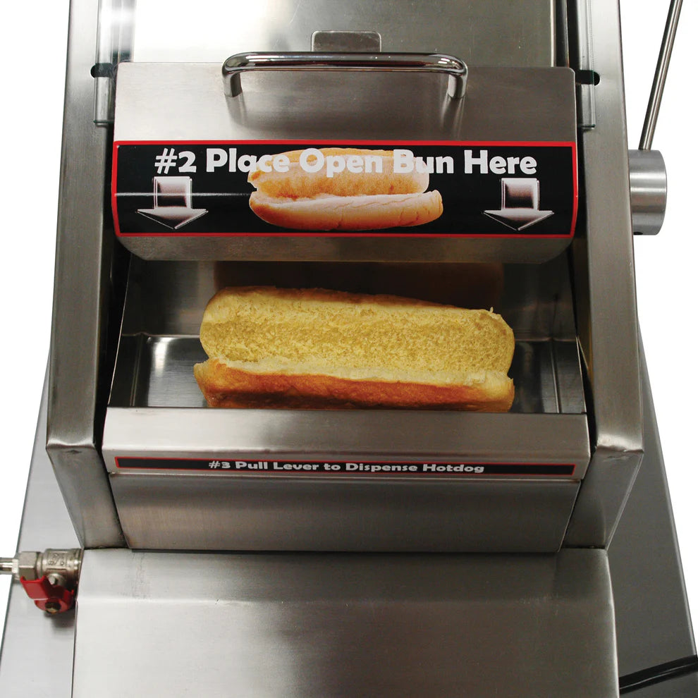 Winco 60024, 120v Benchmark Dog House Hot Dog Cooker & Dispenser