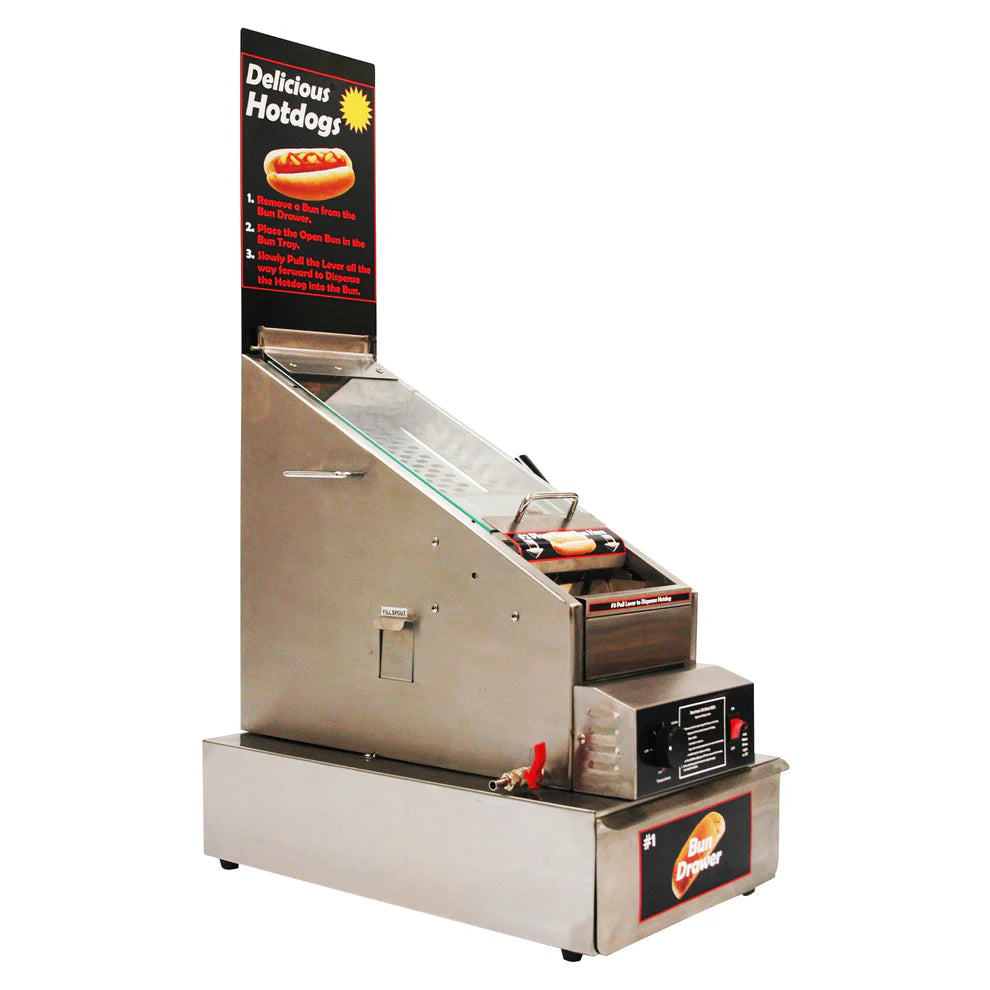 Winco 60024, 120v Benchmark Dog House Hot Dog Cooker & Dispenser