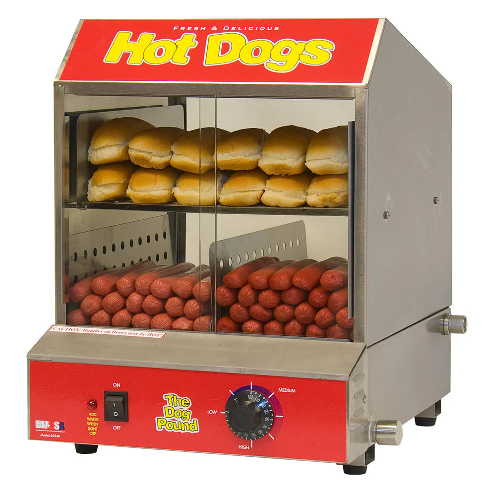 Winco 60048, 120v Benchmark The Dog Pound Hot Dog Steamer