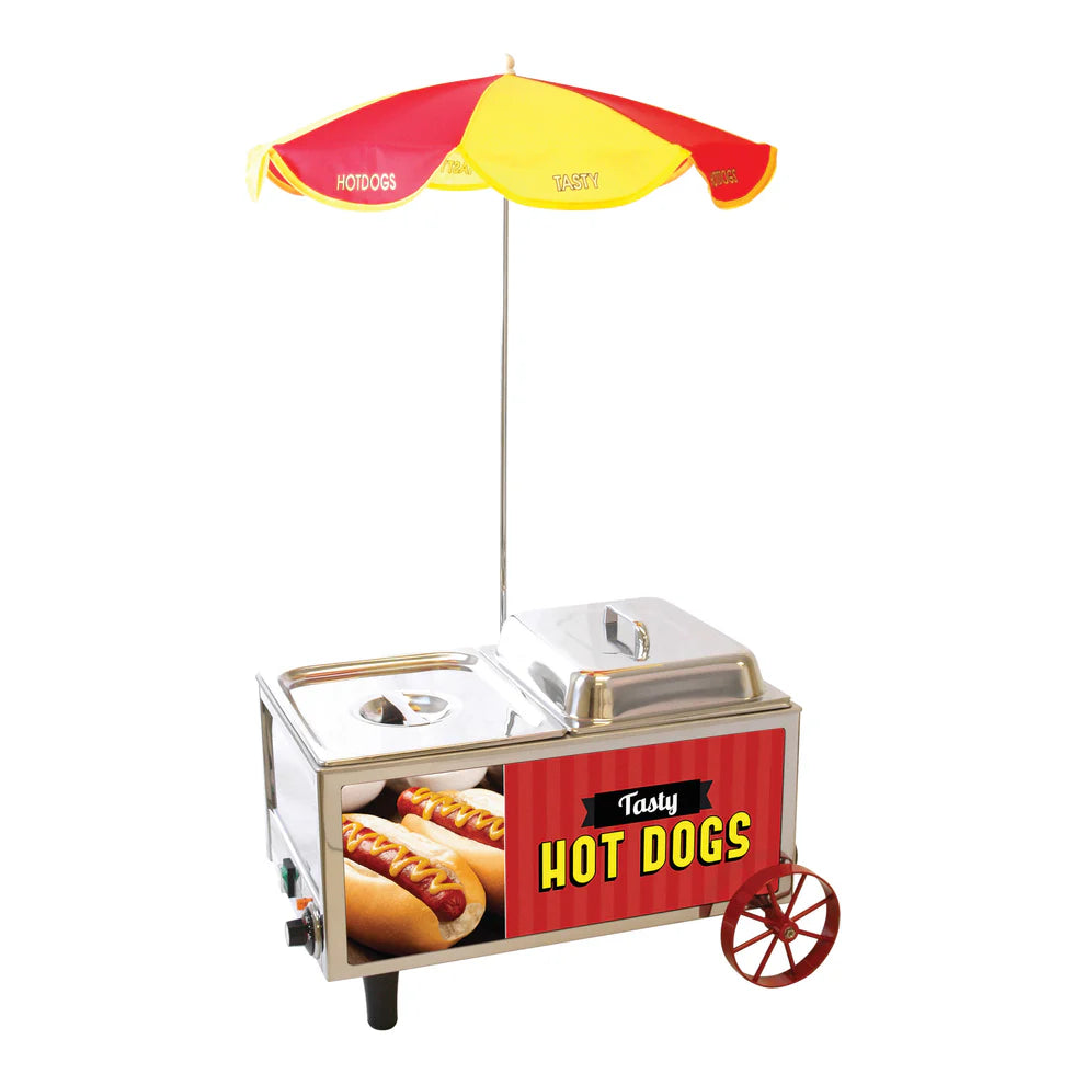 Winco 60072, 120v Benchmark Mini Cart Hot Dog Steamer