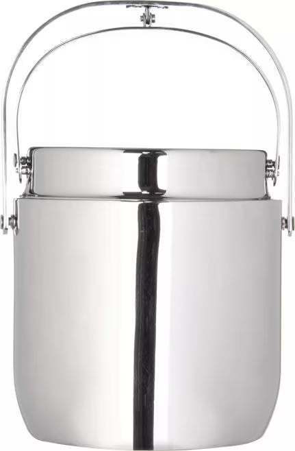 Silver Double Wall Ice Bucket w/Tong 1.5 quart, 609190, 1/case