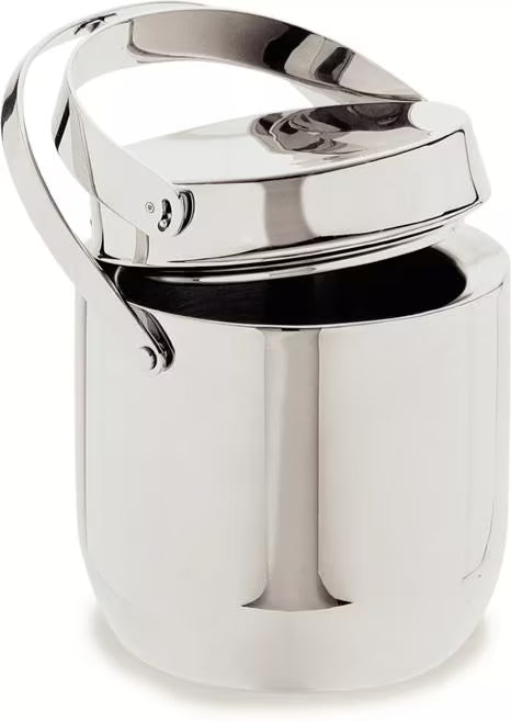Silver Double Wall Ice Bucket w/Tong 1.5 quart, 609190, 1/case