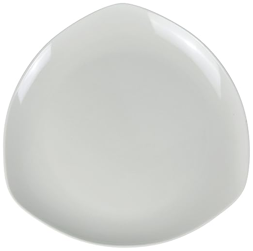 Yanco Round in Triangle Plate MD-612 Crafted with precision and care, this plate features a unique triangular shape that adds a touch of elegance to any table setting. Measuring 12"L x 12"W, it's the perfect size for serving your favorite dishes, and its round shape ensures that every bite is as delicious as the last. Made from high-quality melamine, this plate is dishwasher safe, making it easy to clean and maintain.