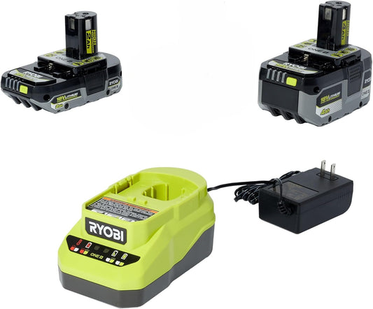 Ryobi ONE+ 18V Lithium-Ion Starter Kit with 2.0 Ah, 4.0 Ah Battery and Charger