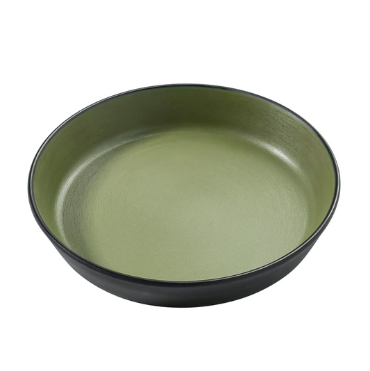 Yanco Deep Dish BM-507GR is a durable and stylish melamine plate, designed to enhance your dining experience. With its sleek green finish, this plate adds a pop of color to any table setting. Made from high-quality melamine, it offers the appearance of fine ceramics while being lightweight, sturdy, and easy to clean. Perfect for both casual and formal dining, this plate is ideal for serving a variety of dishes, from appetizers to main courses. NSF listed and BPA-free,