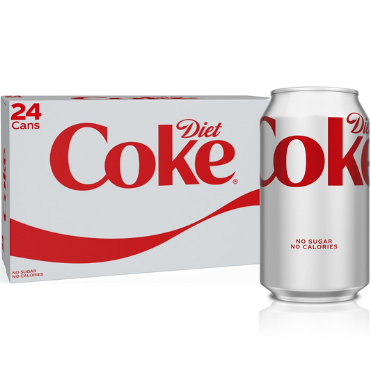 12oz Diet Coke Cans Sugar-Free Refreshing Soft Drink