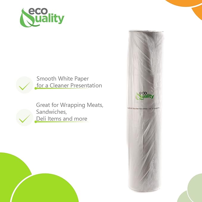 MG15 White Butcher Food Paper Roll 15 x 1000