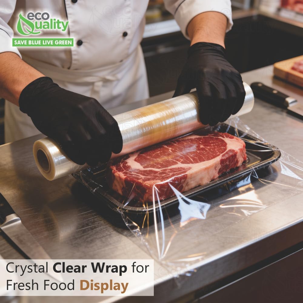 Bio Meat Film 4000 Feet - Commercial Food Grade Plastic Wrap Roll