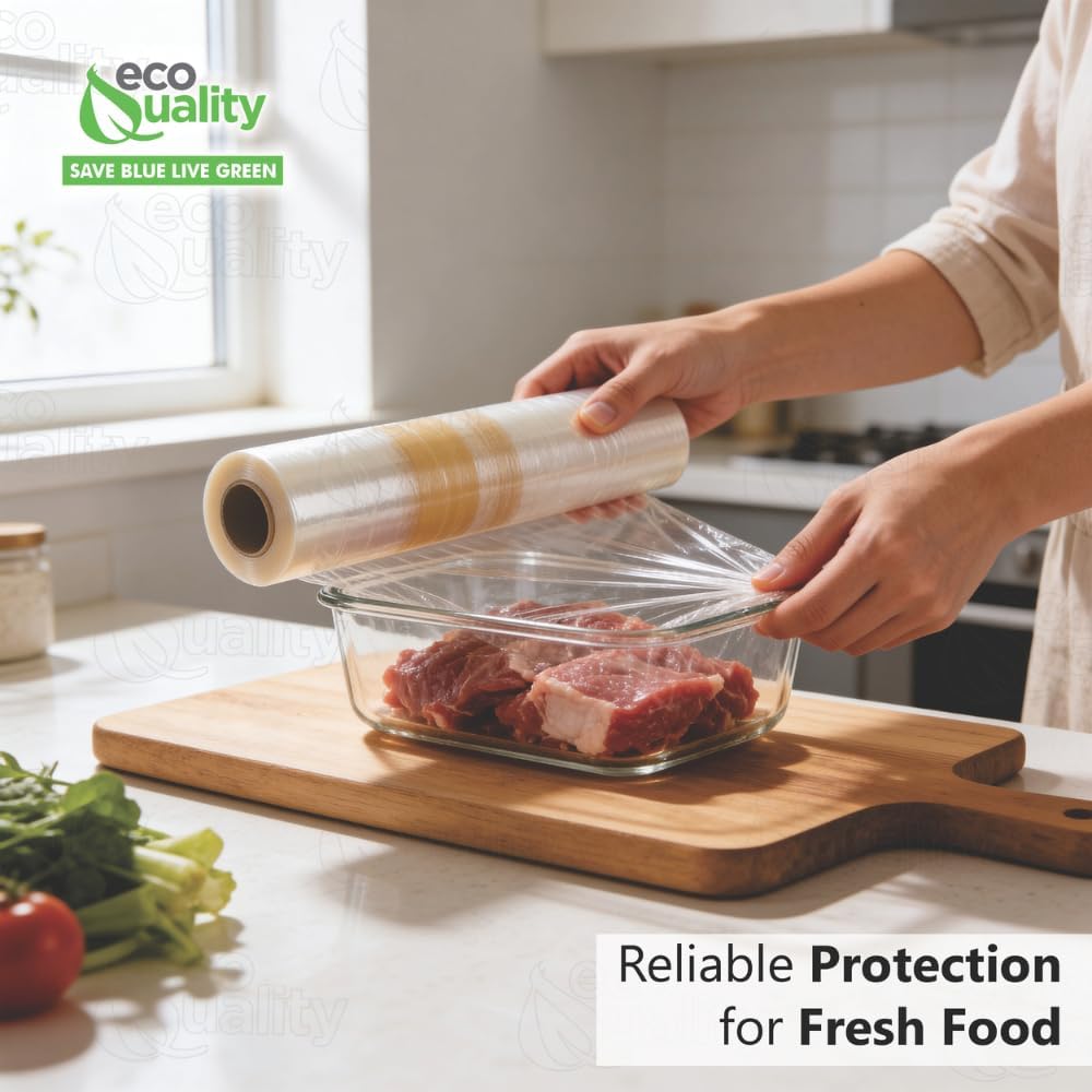 Bio Meat Film 4000 Feet - Commercial Food Grade Plastic Wrap Roll