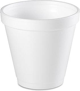 EcoQuality 4 oz white foam insulated disposable drinking cup