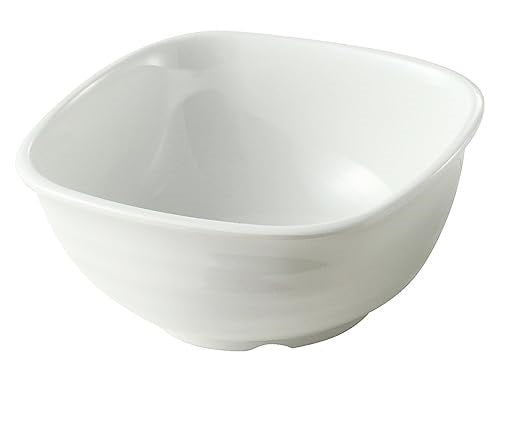 Yanco Square Bowl MD-707 With a generous capacity of 32 oz, this square bowl measures 7"L x 7"W x 3-1/4"H, providing ample space for your delicious culinary creations. Crafted from high-quality melamine, this bowl is not only durable and long-lasting but also dishwasher safe, making it a breeze to clean. The Milando Bowl's sleek and stylish design is sure to impress your guests and elevate your dining experience.