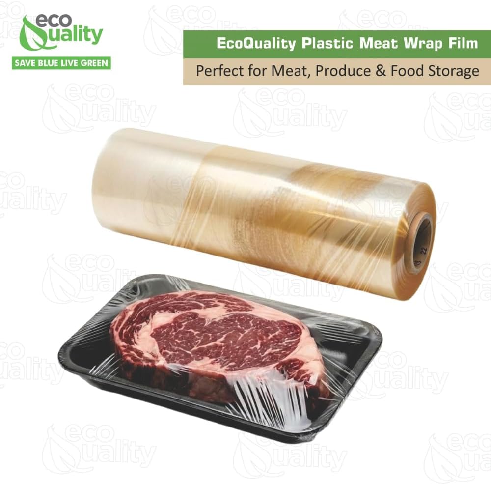 Bio Meat Film 4000 Feet - Commercial Food Grade Plastic Wrap Roll