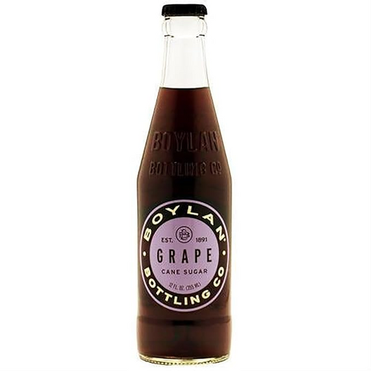 12oz Boylan Grape Soda Refreshing Sparkling Drink 24 Count