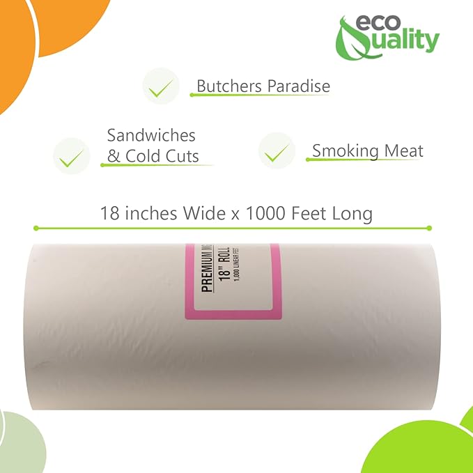 MG15 White Butcher Food Paper Roll 15 x 1000