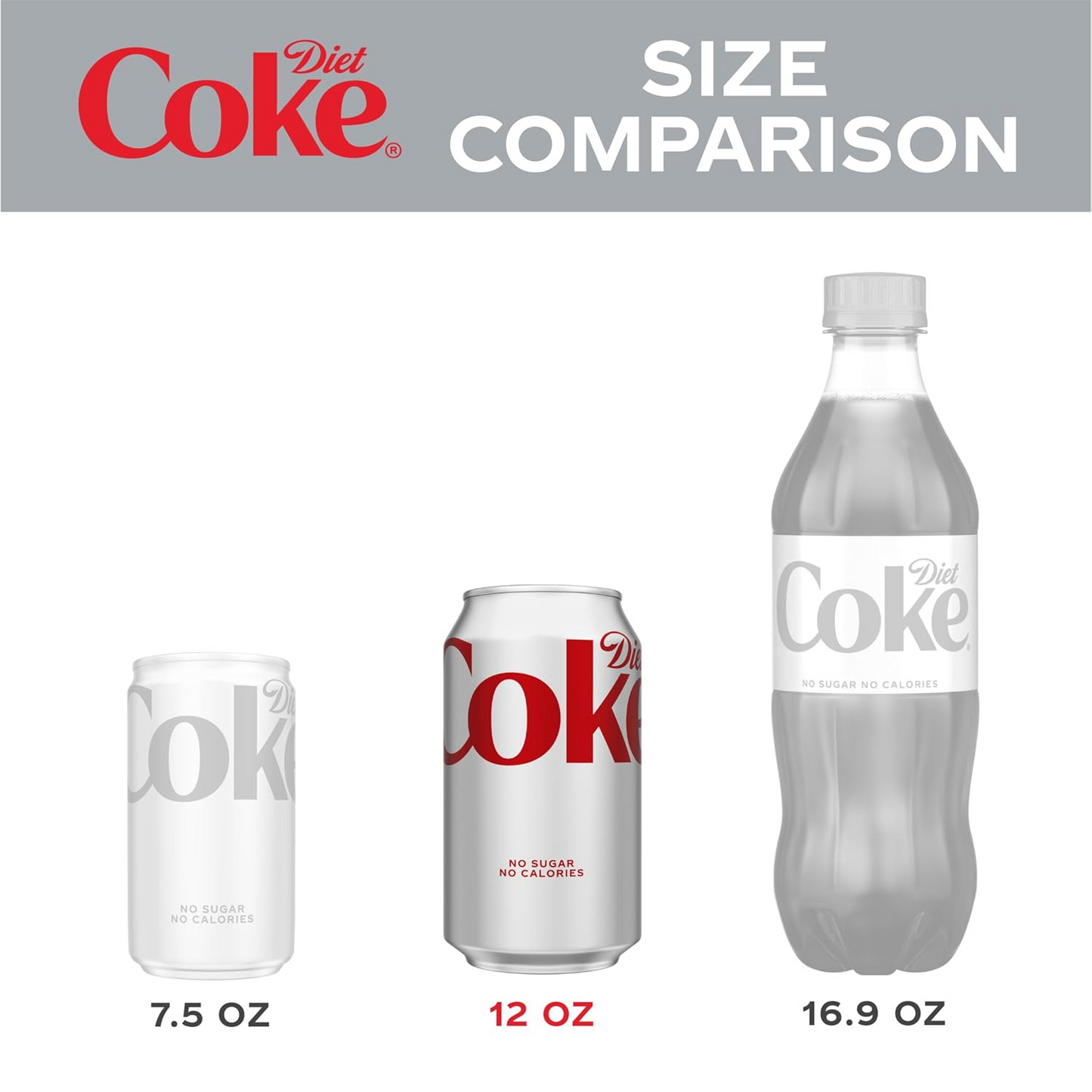 12oz Diet Coke Cans Sugar-Free Refreshing Soft Drink