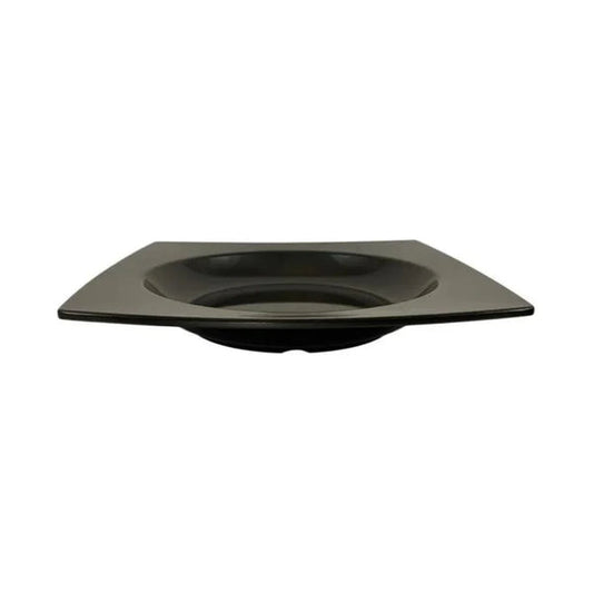 Thunder Group Pasta Bowl 12/Pcs will be suitable for both casual and formal food-serving establishments. This 22 Oz pasta bowl works with any dinner table settings and interior designs from Italian to Asian style. It is suitable for anything and everything - pasta, salad, soup or main dishes. Perfect for hot, steaming bowls of pasta or even cream-soup. The 10 1/2-inch square melamine pasta bowl comes in deep black color as a distinctive feature of the Classic Black Western collection. You can also