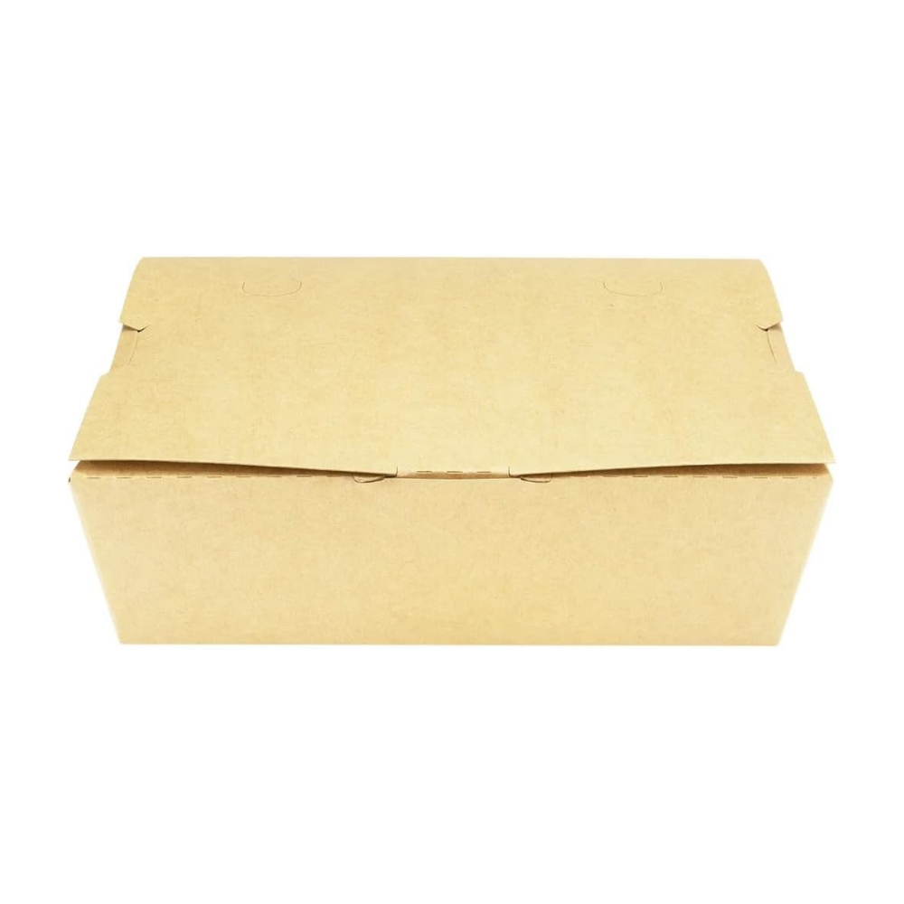 63oz Kraft Paperboard Folding Disposable Takeout Container Bio Box