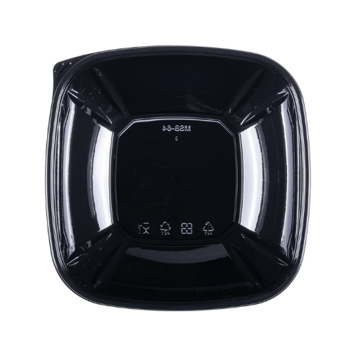Square Disposable Plastic Salad Bowl For Meal Prep and Takeout