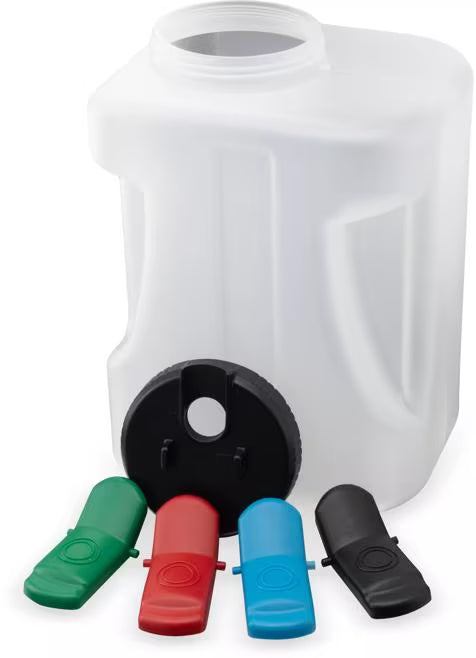 Black Container with Black Lid, 1 Gallon, 640000, 2/case