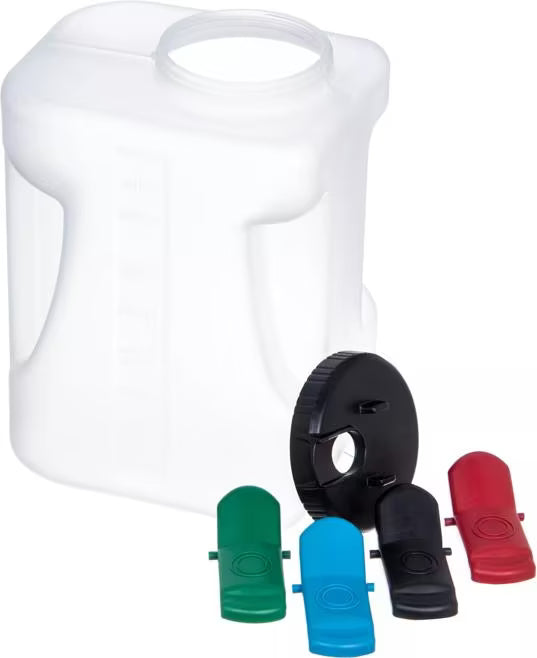 Black Container with Black Lid, 1 Gallon, 640000, 2/case
