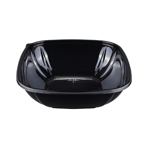 Square Disposable Plastic Salad Bowl For Meal Prep and Takeout