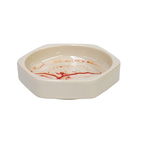 Thunder Group Hexagon Shape with Round Base Dish 12/Pcs is perfect for serving sashimi, tempura or yakitori, and other oriental dishes. This stone-colored dish with orchid accents will bring an Asian flair to your food presentation. Manufactured from a durable plastic material this dinnerware is extremely popular for its nearly unbreakable structure. 