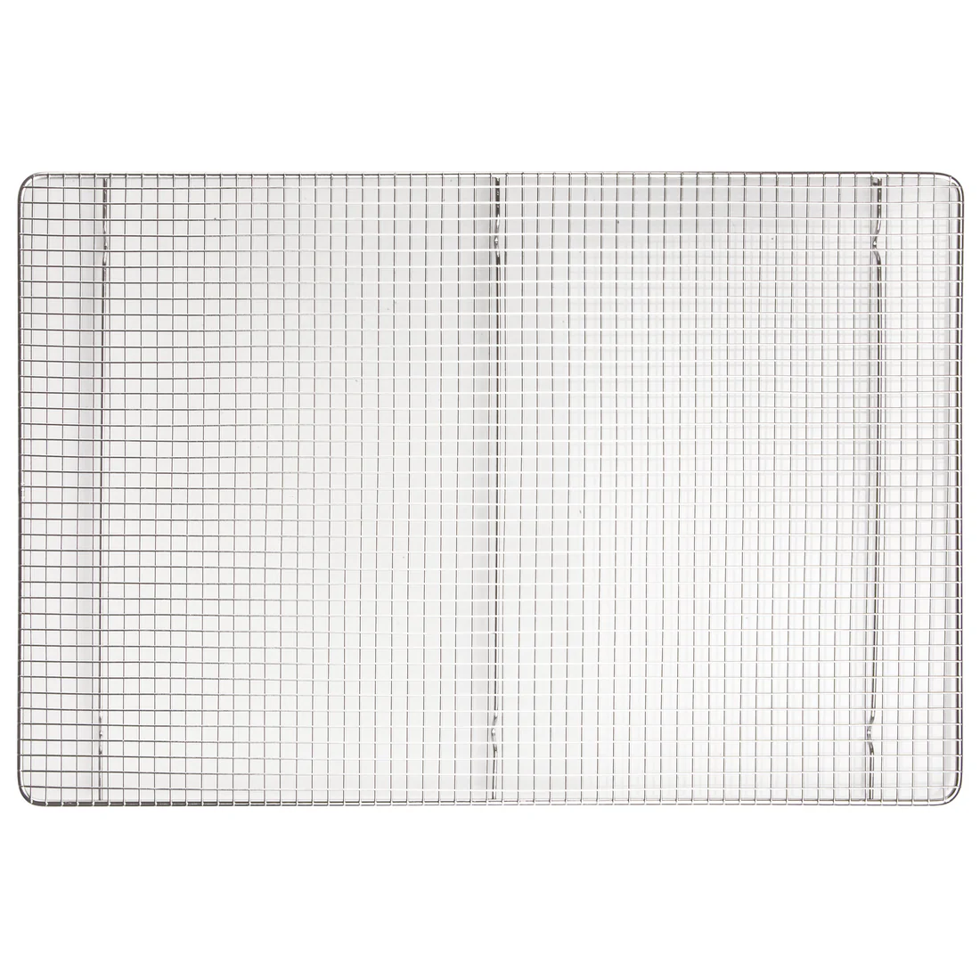 Wire Sheet Pan Grate 12/Pack thanks to its grid design and footed base, this sheet pan grate facilitates proper air circulation on all sides of your food, perfect for cooling pastries. This pan grate is made from high quality stainless steel wire for unbeatable durability and longevity. A must-have in restaurants, catering companies, and other food service facilities, this pan grate can also be used for dusting pastries and for draining excess oils and liquids.